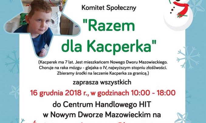 Razem dla Kacperka – 16 grudnia CH HIT – BĘDZIEMY TAM!