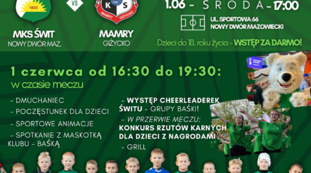 Zapraszamy na Dzień Dziecka ze Świtem! | Świt – Mamry Giżycko